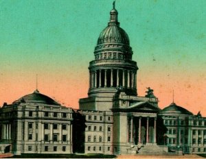 State Capitol Building Boise Idaho ID UNP 1910s Vtg DB Postcard Embossed Unused