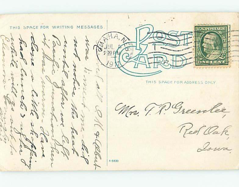 Divided-Back PARK SCENE Omaha Nebraska NE hk8167