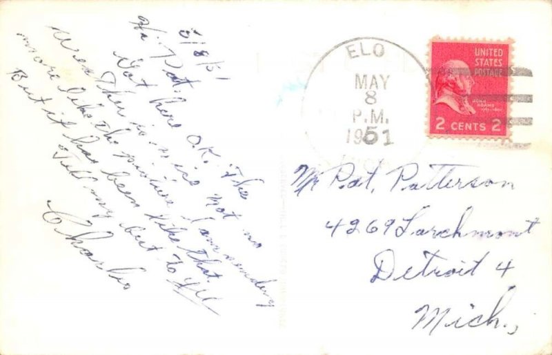 Elo Michigan After Winter Storm Real Photo Vintage Postcard AA72356