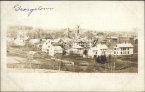 Georgetown MA General View c1910 Real Photo Postcard