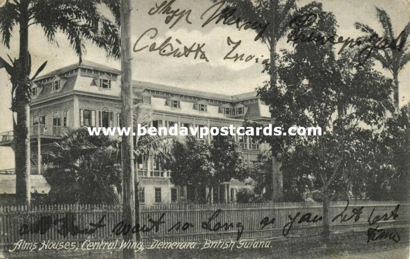 british guiana, DEMERARA, Alms Houses, Central Wing (1910s)