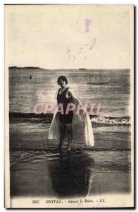 Onival Old Postcard Before bathing