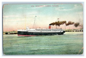 C. 1910 C & B Line Steamer S.S. Huronic Ontario  Steamship Vintage Postcard P217