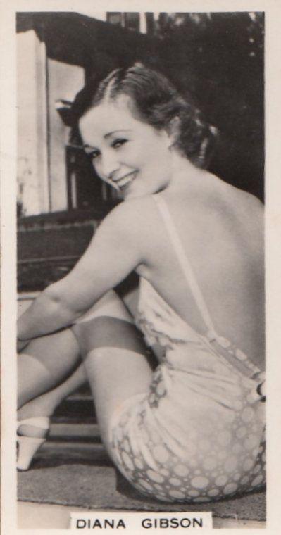 Diana Gibson Hollywood Actress Rare Real Photo Cigarette Card