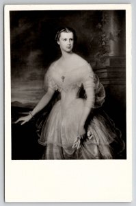 Portrait of Elizabeth of Bavaria by Franz Schrotzberg RPPC Postcard L49