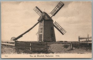 NANTUCKET MA OLD WINDMILL ANTIQUE POSTCARD