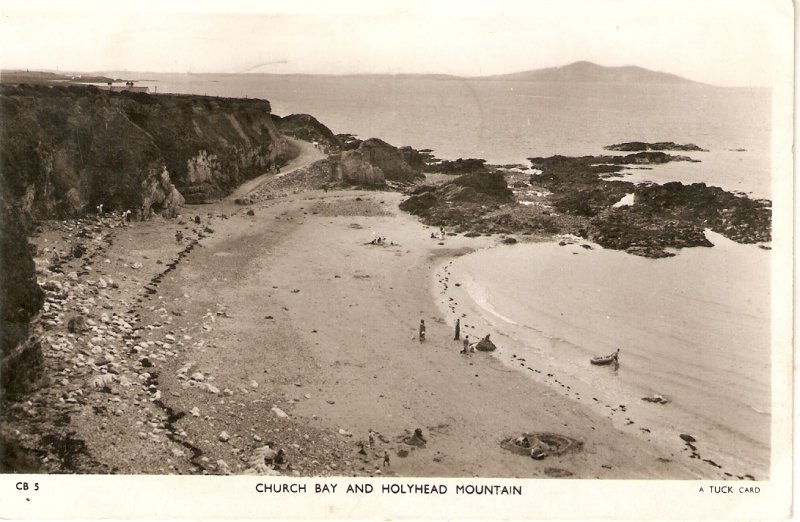 Church Bay and Holyhead Mountain  Tuck Real Photograph PC # CB 5