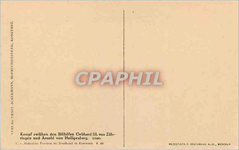 Postcard Old Campf Zwifchen Gebhard III von den Bilchofen Ringen und Arnold V...