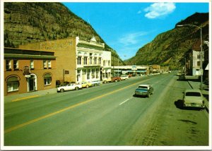 Main Street Ouray Colorado Postcard Cars Trucks Ouray Estates Motel