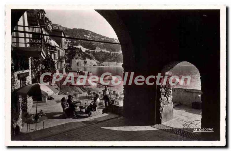 Old Postcard Villefranche-sur-mer docks