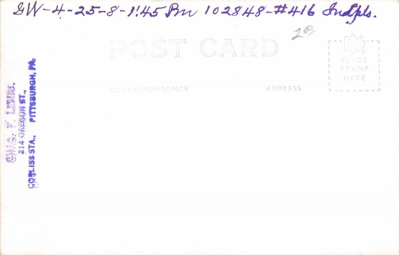 G69/ Indianapolis Indiana RPPC Postcard c1940s Observation Train NYC