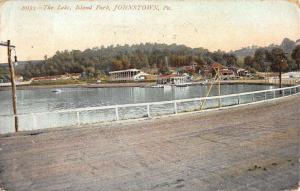 Johnstown Pennsylvania Island Park Lake View Antique Postcard K16194