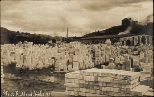 West Rutland VT Mills Marble or Granite Yards c1910 Real Photo Postcard