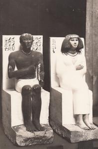 Egypt liliput real photo postcard statues