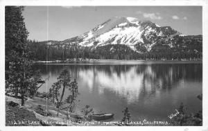 1226. Lake Mary & Mt Mammoth, Mammoth Lakes, CA Real Photo Postcard