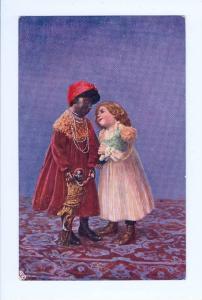 LP45  Black Americana History, vintage postcard,  children 