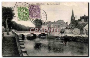 Old Postcard Vendome Bridge St Miechel