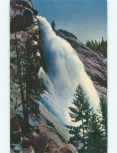 Pre-1980 WATERFALL Yosemite National Park - Near Stockton & Modesto CA E4485