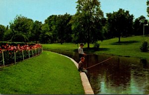 North Carolina Charlotte Freedom Park Children Fishing