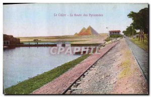 Old Postcard Egypt Egypt Cairo The Pyramids Road