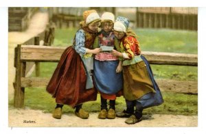 Netherlands - Marken. Typical Attire, Girls with Letter