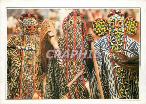 Postcard Modern Dancers Banjoug Bamileke Cameroon Masks