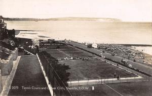 BR70376 tennis court and calver cliffs shanklin isle of wight  real photo   uk