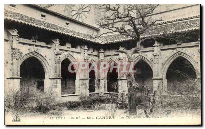 Old Postcard Lot Cahors Illustrates The Cloisters of the Cathedral