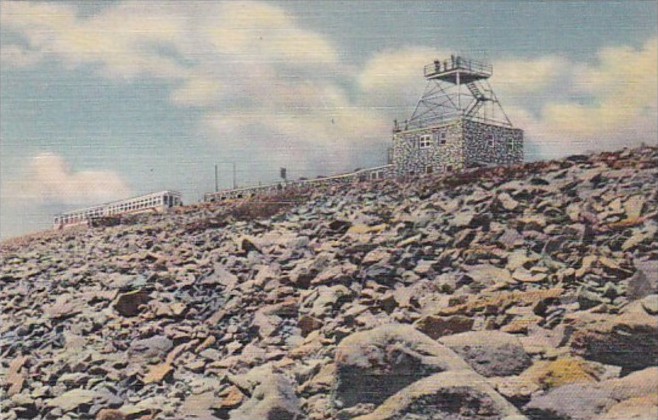 Colorado Pikes Peak Streamline Cog Train At Summit Curteich | United ...