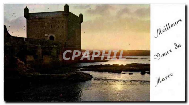 Morocco Old Postcard Essaouira Crepuscule on the ramparts