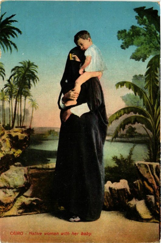 CPA AK Native woman with her baby EGYPT (823133)