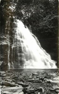RPPC Postcard; Bridal Veil Falls, Roxbury NY Delaware County Unposted c1950
