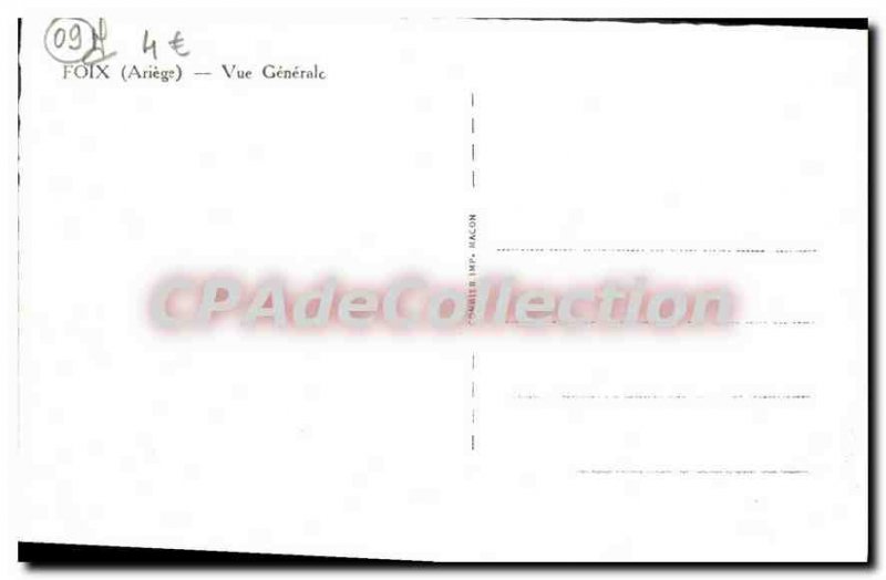 Postcard Old Foix Ariege Vue Generale
