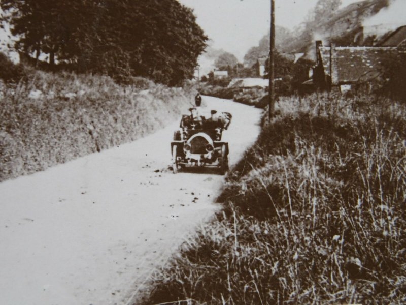 Derbyshire MIDDLETON DALE showing Vintage Motor Car c1913 RP Postcard