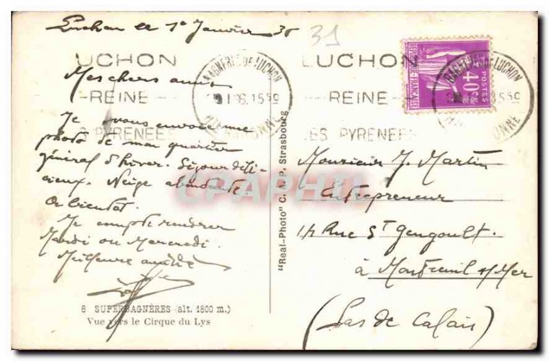 Old Postcard Luchon Superbagneres View to the Lys Circus