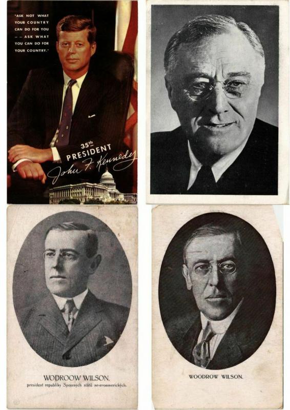 USA ÉTATS-UNIS AMERICA PATRIOTIC PRESIDENTS POLITIC 78 CPA Pre-1940