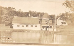 J10/ Manchester Iowa RPPC Postcard c1910  Fish Hatchery Building 178