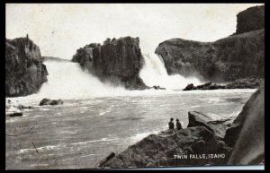 1907 Scenic View of The Falls Twin Falls ID Postcard