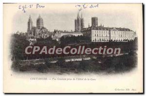 Postcard Old COUTANCES Vue Generale De I'Hotel Jack De La Gare