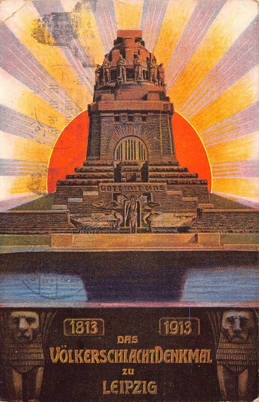 B487 Germany 1913 Leipzig Voelkerschlachtdenkmal Centenary postcard
