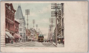 1902 Government Street Victoria BC Postcard Tram Detroit Photographic Co. H83