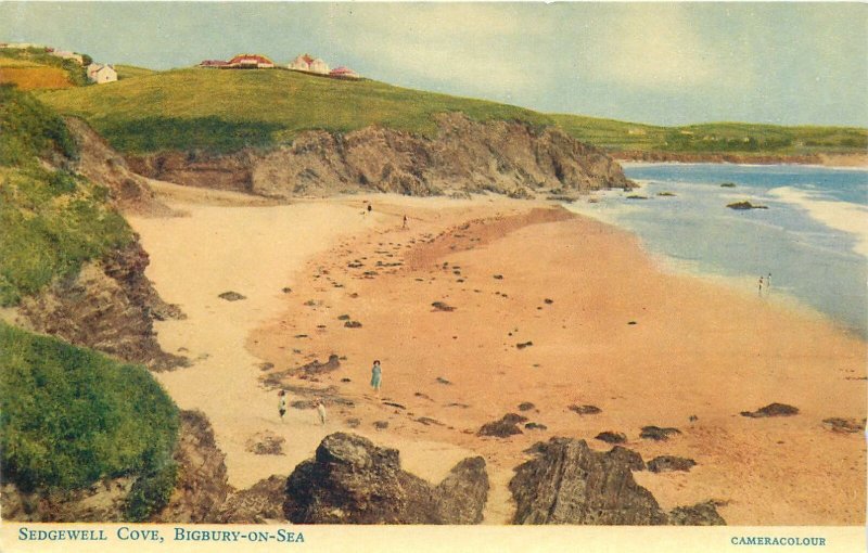 Postcard UK England Bigbury-on-Sea, Devon Sedgewell cove