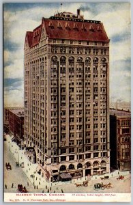 Chicago Illinois c1910 Postcard Masonic Temple