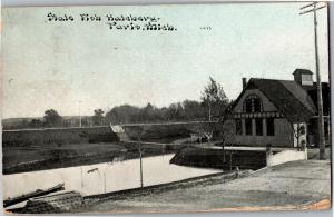 State Fish Hatchery, Paris MI c1913 Postcard Q30