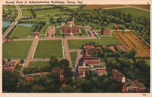 Administration Building & Grounds Aerial View Dover Delaware DE Postcard