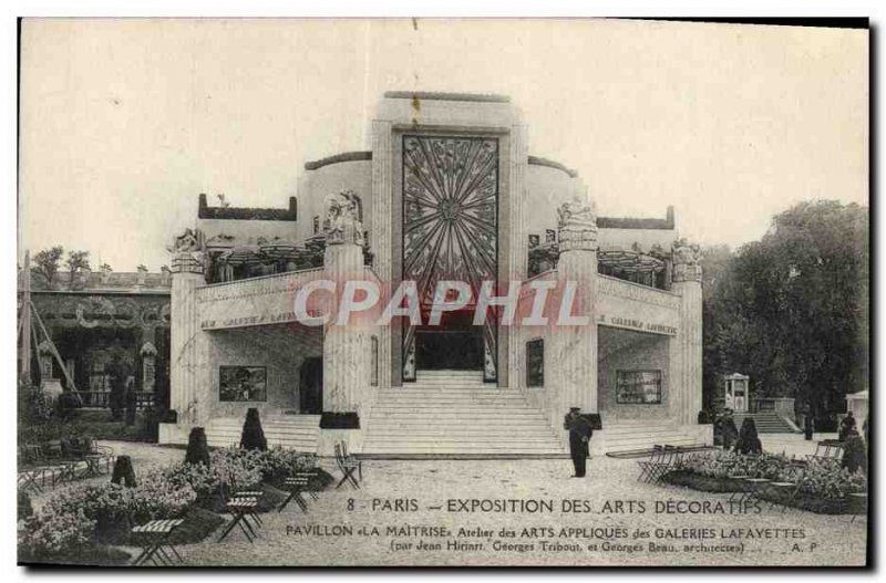 Old Postcard Paris Exposition des Arts Decoratifs The Master Pavilion Galerie...