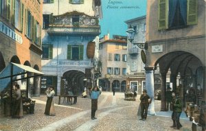 Switzerland Ticino Lugano animated square c.1912