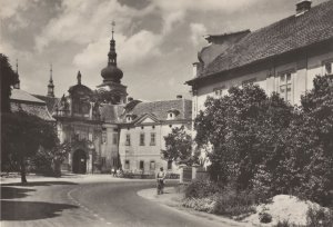 Doksany Cyclist Bicycle Czech Republic 1950s RPC Postcard