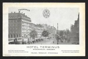 Hotel Terminus Stockholm Sweden unused c1920's