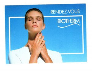 5 X 7 Inch Rendez-Vous Biotherm Skin Care Model, Vintage Advertising Postcard